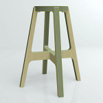 Paper-Wood Stool