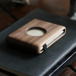 Wood Wallet, Walnut with Elastic