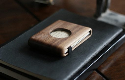 Wood Wallet, Walnut with Elastic