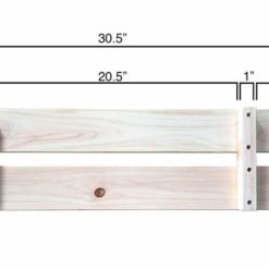 Hinoki Bath Tub Bench, Sizing Diagram