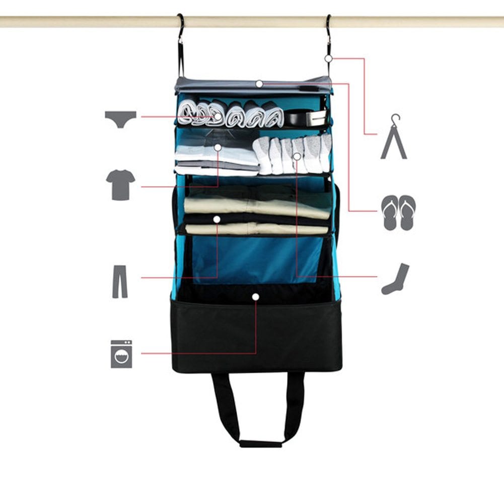 Portable Shelving Luggage Ippinka Portable Shelving Luggage Bag Carry On Blue 1