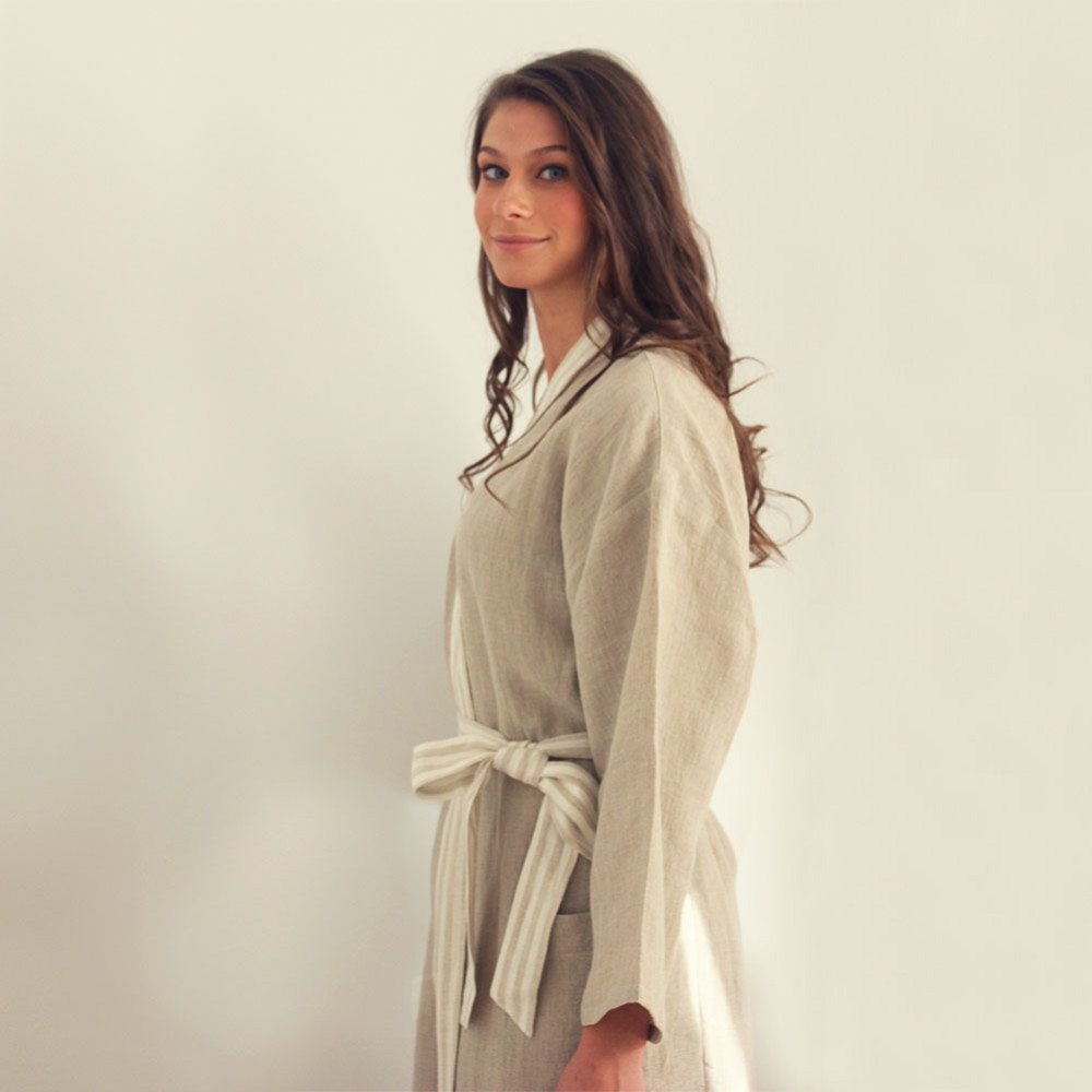Pure Linen Bathrobes from Lithuania IPPINKA