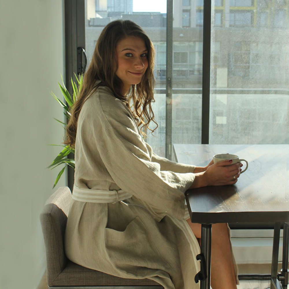 Pure Linen Bathrobes from Lithuania IPPINKA