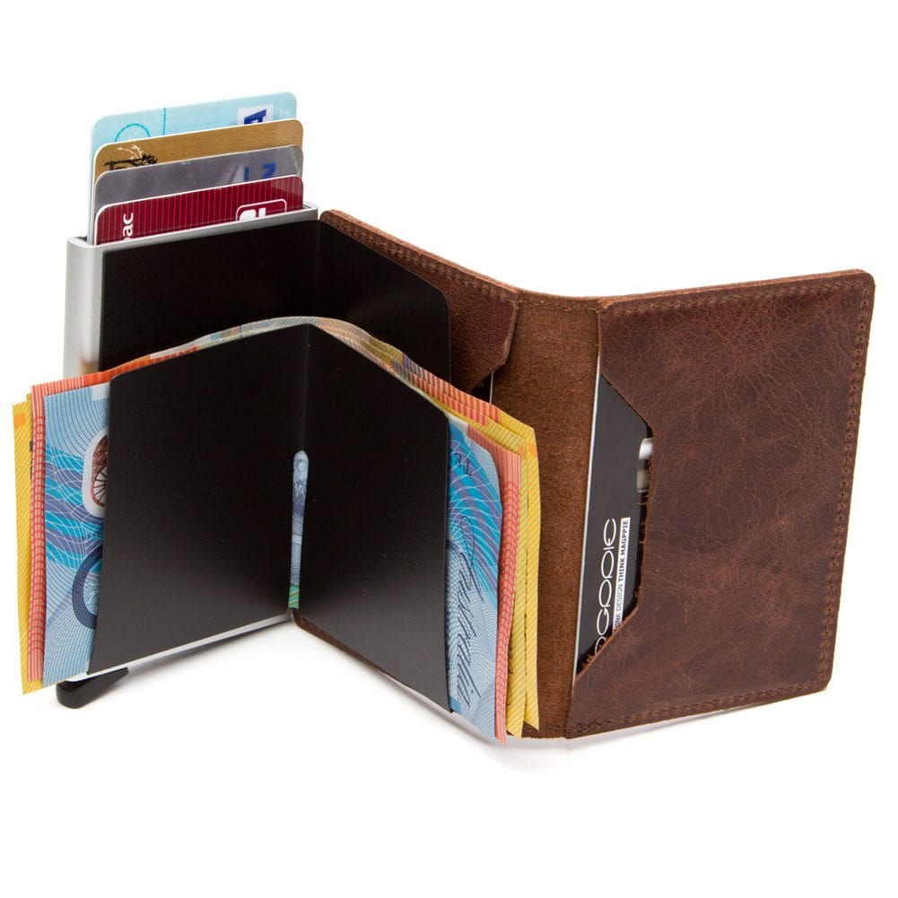 SLNT RFID Blocking Passport Wallet - Black Leather Travel Security For Identity Protection