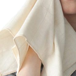 Organic Cotton Face Towel, Ivory