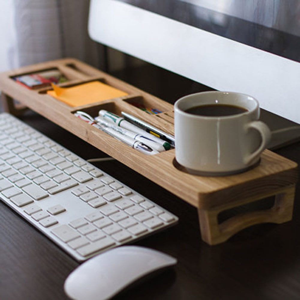 Wooden Desk Organizer Ippinka Wooden Desk Organizer Ash