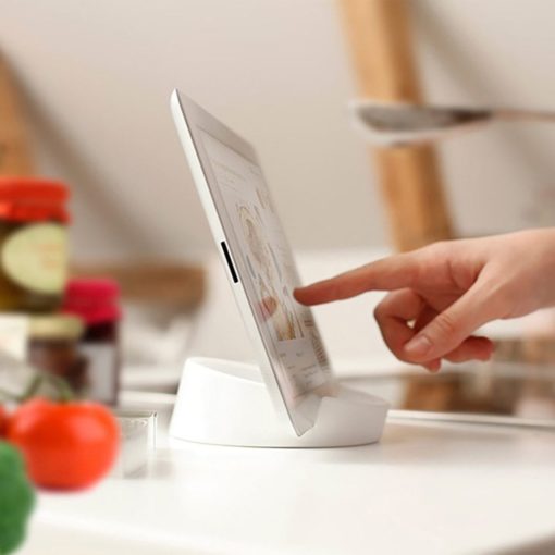 Kitchen iPad stand, White