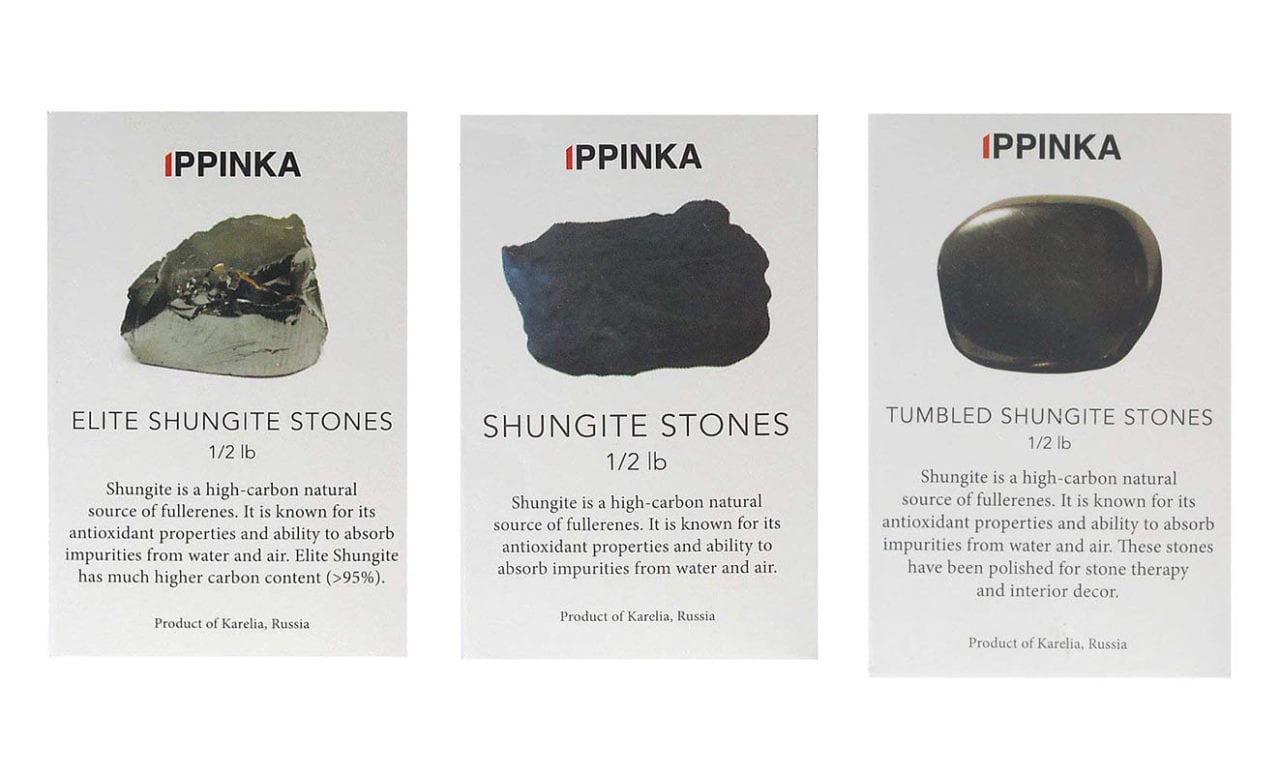 1/2 Pound IPPINKA Shungite Stones for Water Purification 10-20mm Stones Karelian 1/2 Pound IPPINKA Shungite Stones for Water Purification 10-20mm Stones Karelian