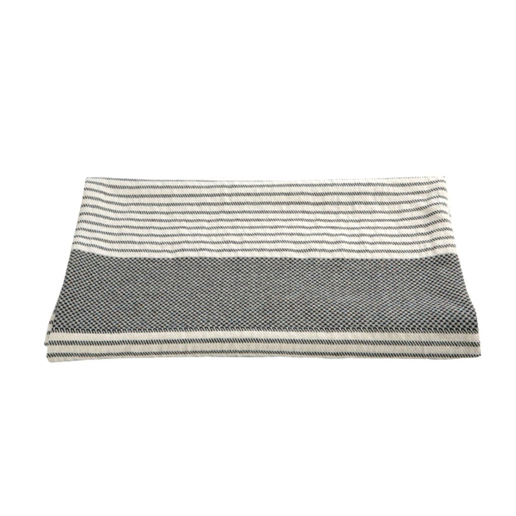 Linen Hammam Towel, Grey Striped