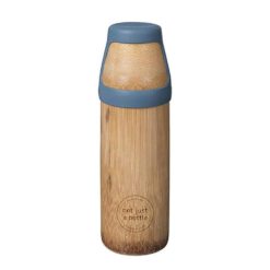 Large Yoga Bamboo Bottle, Blue