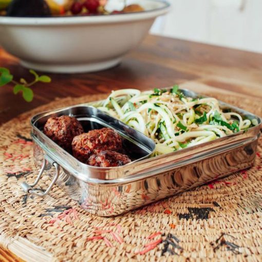 Stainless Steel Lunchbox - Single Tier with Snack Pod