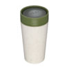 Recycled Coffee Cup, Deep Green & Cream