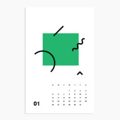 Mini Art Calendar, January