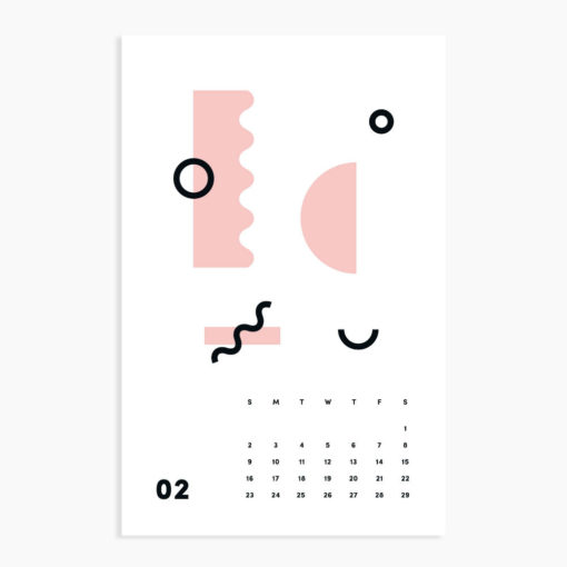 Mini Art Calendar, February