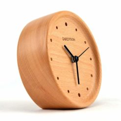 Beech Wood Table Clock, Dots