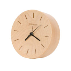 Beech Wood Table Clock, Stripes