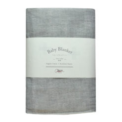Binchotan Baby Blanket, Charcoal Gray and Ivory