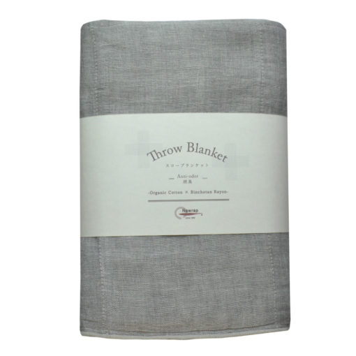 Organic Cotton Blanket, Infused with Binchotan Charcoal