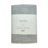 Organic Binchotan Swaddle, Charcoal Gray and Ivory