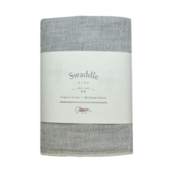 Organic Binchotan Swaddle, Charcoal Gray and Ivory