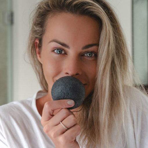 Bamboo Charcoal Infused Facial Konjac Sponge