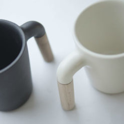 Ceramic & Wood Coffee Cup