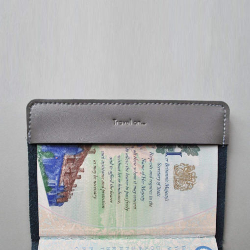 Stitch Passport Cover, Grey