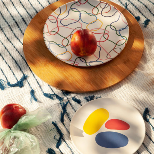 Abstract Bamboo Dinner Plates