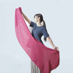 Gauze Shawl, Wine-Dyed Deep Red