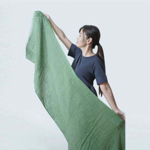 Gauze Shawls, Matcha-Dyed