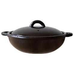 Japanese Cocer Donabe Cooking Pot, Black