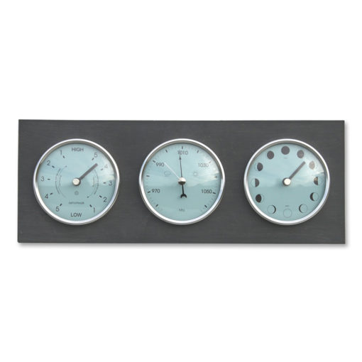 Horizontal Barometer, Moon & Tide Clock