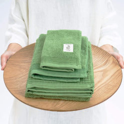 Matcha-Dyed Towels