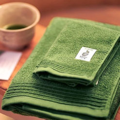 Matcha-Dyed Towels