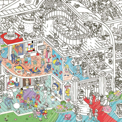 Giant Coloring Poster, Crazy Museum