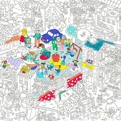 Giant Coloring Poster, Kids Life
