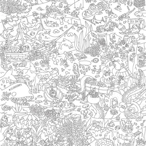 Giant Coloring Poster, Ocean