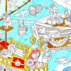 Giant Coloring Poster, Pirates