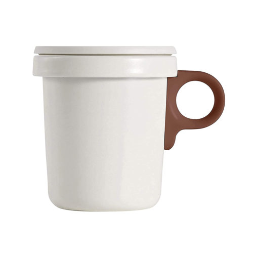Hook Mug, White x Terracotta