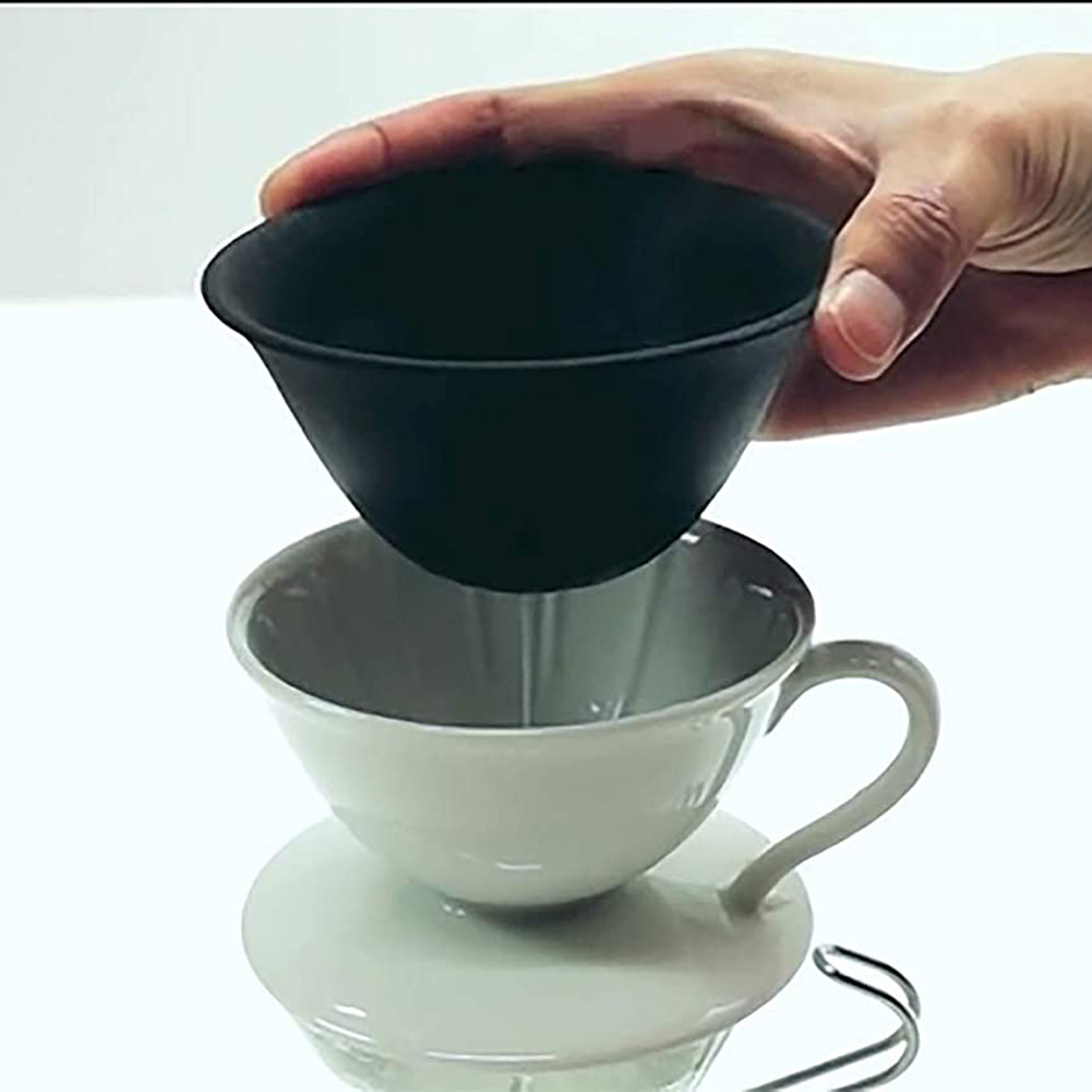 Ceramic Reusable Coffee Filter Dripper Paperless Sustinable Mt. Fuji Made  in Japan (Green)