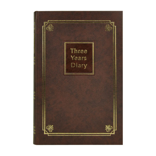 Brown Three Years Diary, A5, Brown