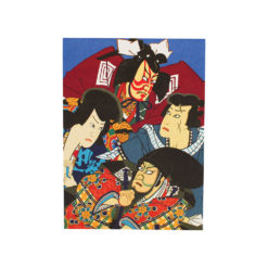 Japanese Art Greeting Cards, Kabuki, Set of 5