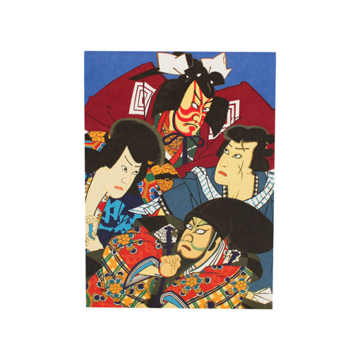 Japanese Art Greeting Cards, Kabuki, Set of 5