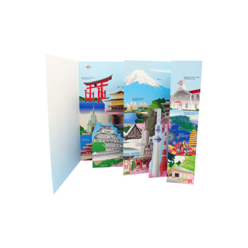 Japanese Art Greeting Cards, Japan 3D, Set of 4