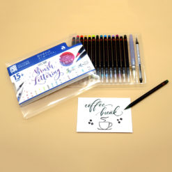 15-Set Watercolor Fude Brush Pens, Calligraphy