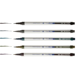 5-Set Thin Fude Pens, Deep Tones