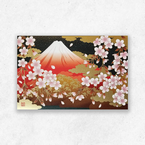 Japanese Art Greeting Cards, Traditional Artworks, Set of 5