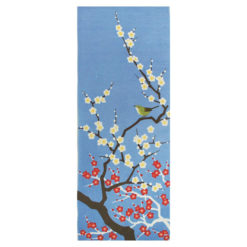 Tenugui Cloth, Japanese Apricot Flower and Bush Warbler
