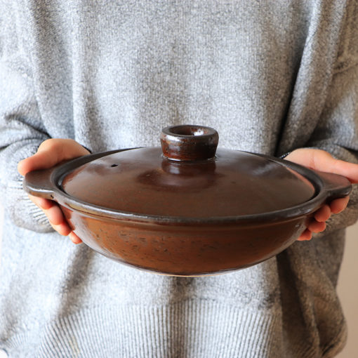 Shigaraki Donabe Clay Pot, Brown