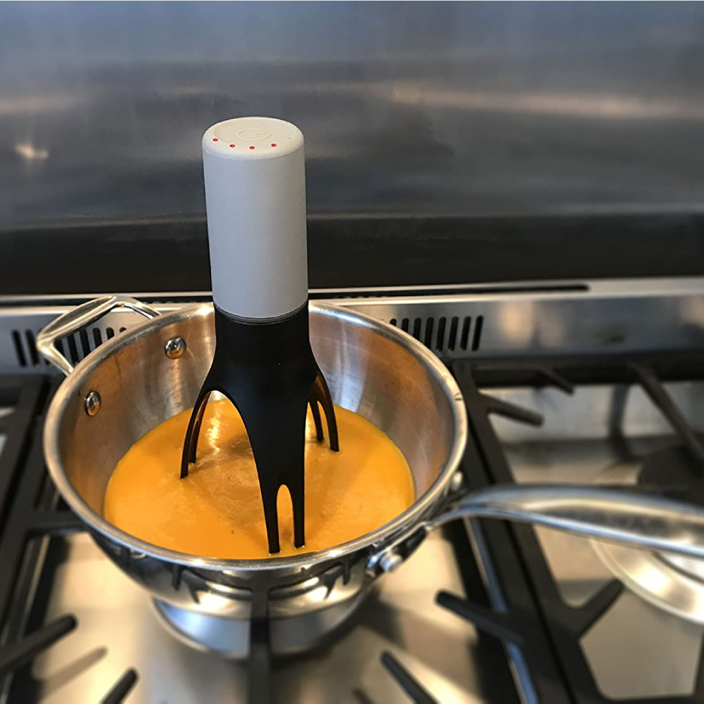 3-speed Automatic Hands-Free Pot Stirrer for kitchen cooking.